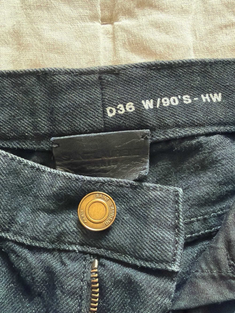Saint Laurent 90’s HW Black Denim - Picture 3 of 9
